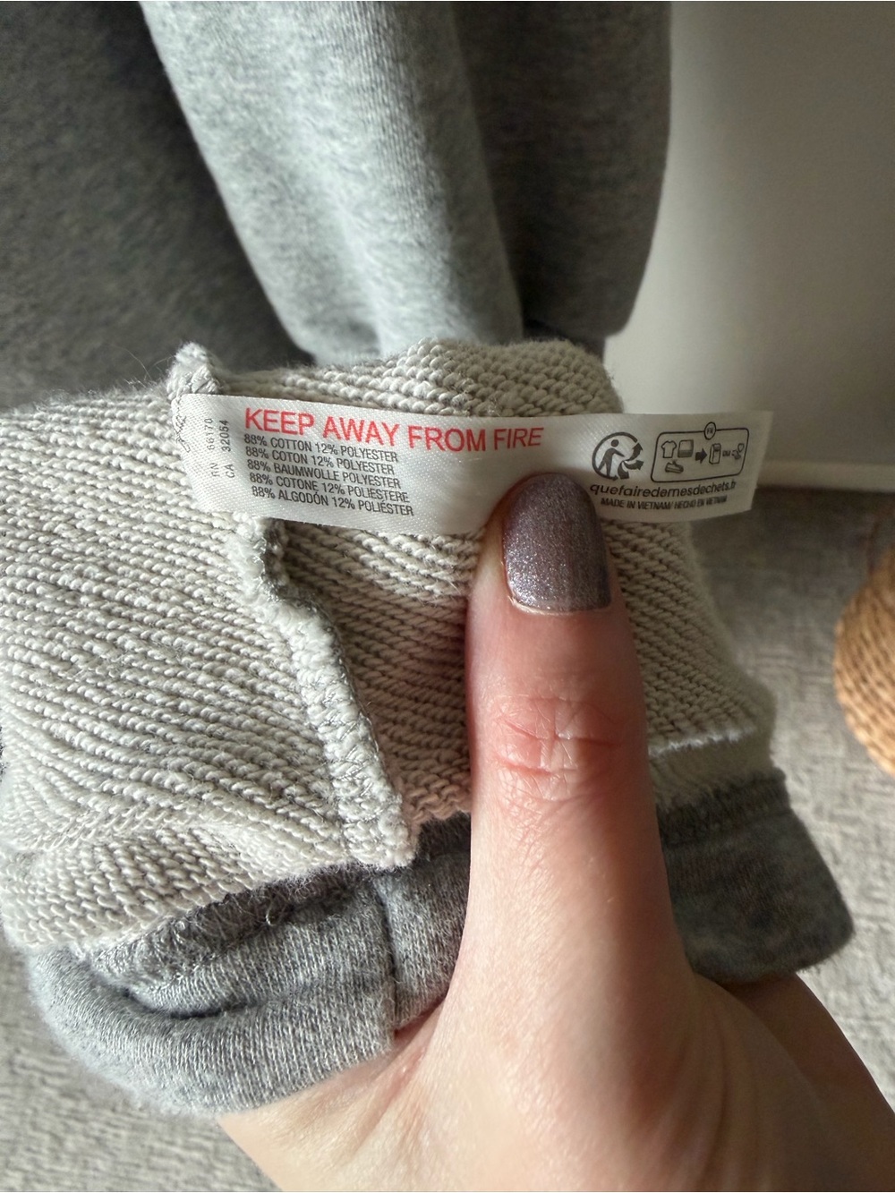 Anthropologie Daily Practice Grey Tiered Midi Sweatshirt Dress - Picture 10 of 10